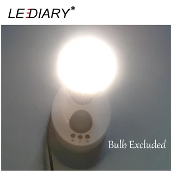 LEDIARY E27 110-250 на притежателя лампи с инфрачервен IR сензор на 10 метра Диапазон на измерване на времето на чувствителност регулируема въвеждане на човешкото тяло
