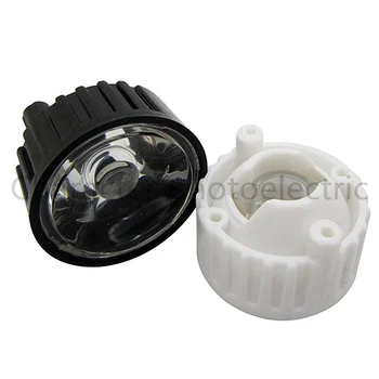 20 бр / лот led обектив за 1 W 3 W led светлина черно-бял притежателя 20 мм и висококачествени 5 10 30 45 60 90 120 градуса оптични лещи