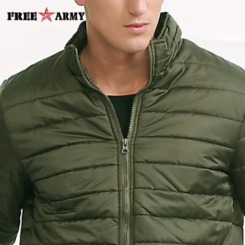 Марка яке мъжете зима лек ватник плътен зелен мъжки армейските якета и палта 2016 памук мъжки паркове MS-6500A