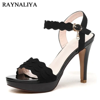 Дамски сандали модни сандали на висок ток черни Щепочные обувки женски глезена приключи красиви дамски сандали и летни обувки YG-A0114
