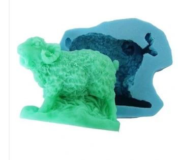 Безплатна доставка Зодиак коза / овца моделиране на силиций сапун мухъл торта декорация на мухъл ръчно изработени сапун мухъл фондан мухъл