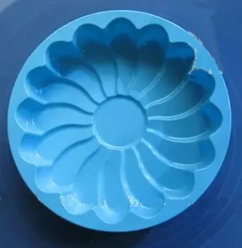 Търговия на едро/на дребно, безплатна доставка, 8 инча една дупка голям кръг цвете силикон торта мухъл печене на мухъл 23*4 см
