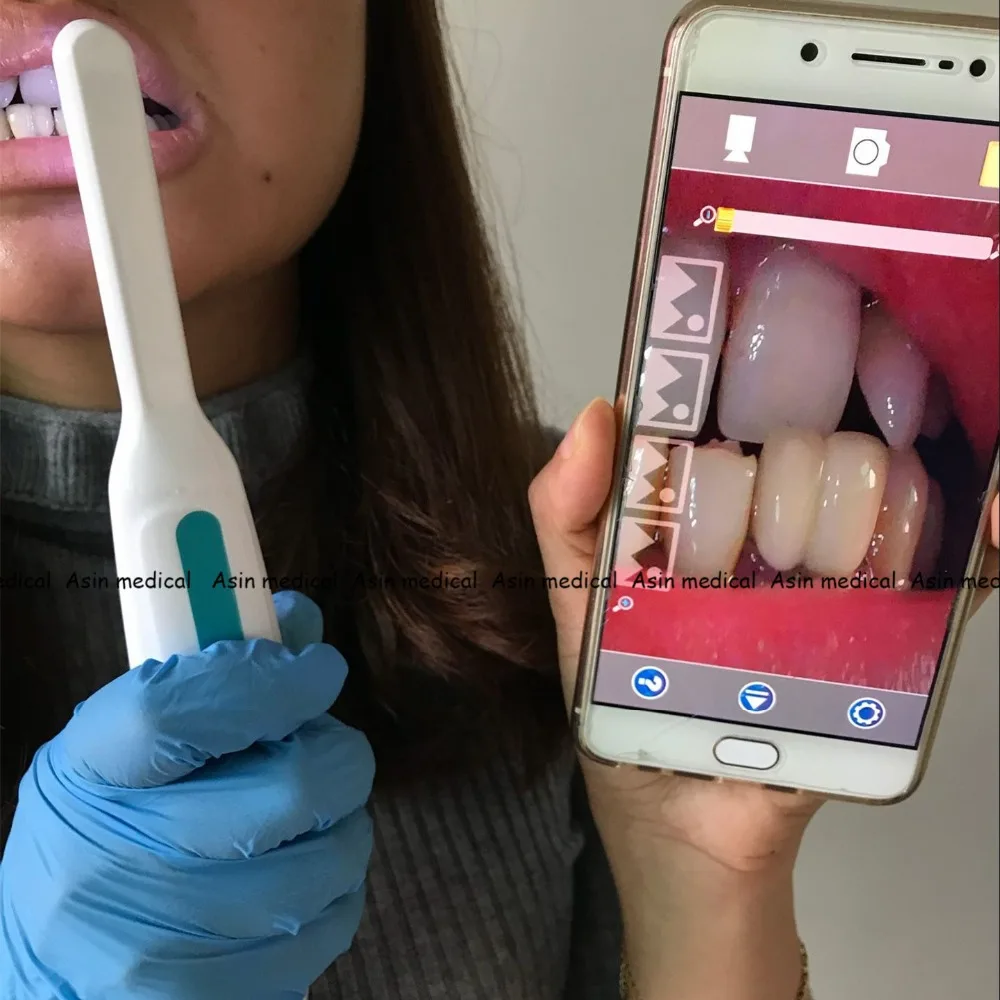 2017 New 720P Wifi Intraoral Wireless Стоматологичен Camera LED Светлини Monitoring for Inspection Dentist Oral Real-time Video for iPhone