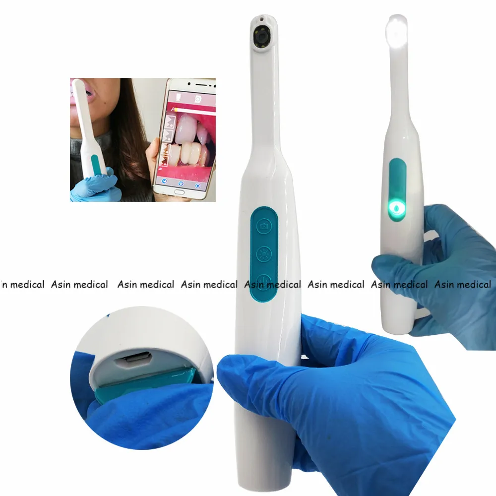 2017 New 720P Wifi Intraoral Wireless Стоматологичен Camera LED Светлини Monitoring for Inspection Dentist Oral Real-time Video for iPhone