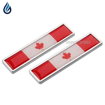 Канадски флаг кола, емблемата на крило броня декоративни икона стикер стикер за Ford, Toyota, honda Chevrolet, Hyundai dodge kia nissan