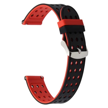 18 mm гумен силикон каишка за часовник Huawei Watch 1st / Fit Honor S1 Quick Release Belt гривна Sprot наручный каишка двоен цвят