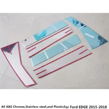 За Ford EDGE 2016 2017 2018 оформление на автомобила автомобил от неръждаема стомана стъкло на прозореца гарнитура стълб средна лента за покритие рамка лампа 6шт