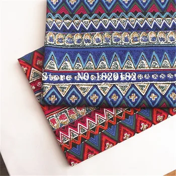 Етнически тъкан Памук, бельо плат, за да съшива одеяла шевна плат за дивана завеса Чанти калъфи метър 100x150cm