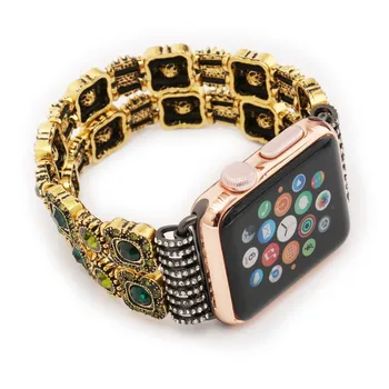 DAHASE естествен Ахат участък гривна за Apple Watch Band дамска мода каишка за iWatch Серия 3 Серия 2 Серия 1