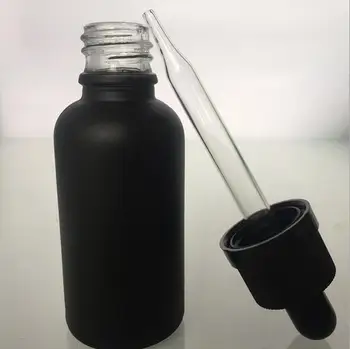 382шт матирано черно стъкло капкомер на бутилката празни бутилки етерично масло 5 мл мини електронна течност