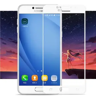2 бр. / лот пълно покритие на протектор на екрана е закалено стъкло за Samsung Galaxy J5 2016 J3 J7 A3 A5 A7 2017 S5 S6 S7 S4 закалена филм
