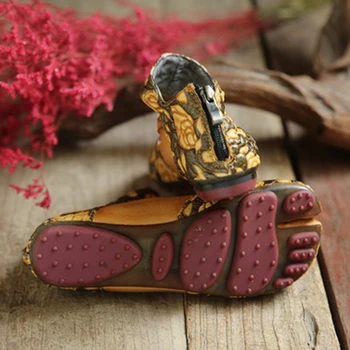 Tayunxing естествена кожа ръчно изработени обувки комфорт ежедневни дамски помпи увеличена вътрешна светкавица нисък ток 2028-50