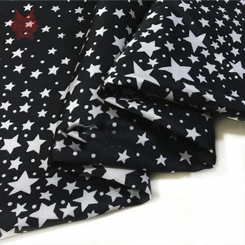 Американският стил на черно бяла звезда Жаккардовая брокат плат за рокли, палта плат tela tecidos stoffens SP4567 безплатна доставка