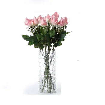 Индиго-10 бр. Розови рози пъпка реално докосване рози декоративни изкуствени цветя сватба цвете пъпка подарък партия събитие Безплатна доставка