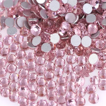Светло розов цвят на ноктите кристали SS5 1.7-1.8 мм 1440шт Не HotFix Strass Flatback за аксесоари за нокти