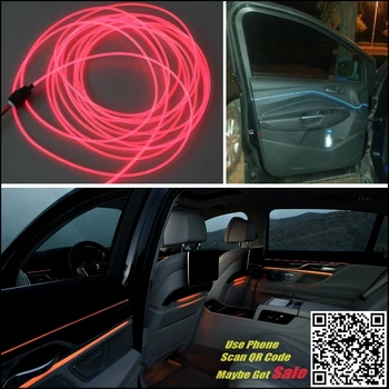 За VOLVO S90 2016 Car Interior Ambient Light Panel illumination Inside For Car Tuning Cool Strip Light Fiber Optic Band
