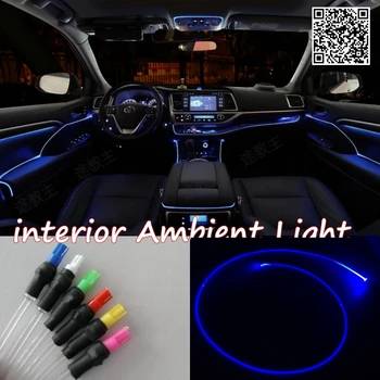За SKODA Yeti 5L 2009 Car Interior Ambient Light Panel illumination Inside For Car Tuning Cool Strip Light Fiber Optic Band
