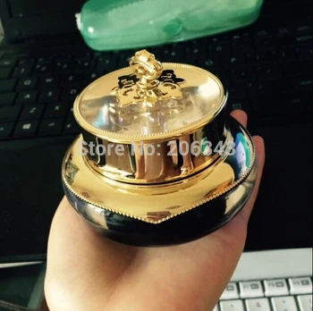 50 г черен акрилен корона форма на крем jar, козметичен контейнер, крем jar, козметична Банка, козметична опаковка