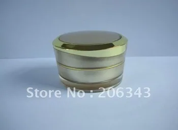 Бутилка лосион помпа Acrylid prss злато 50ml / emusion използвана за козметични опаковки