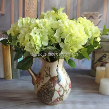 1 глава Коприна Флора Калифорнийски стил изкуствена Хортензия домашни декоративни цветя начало декор сватбен букет на булката 5 цвята