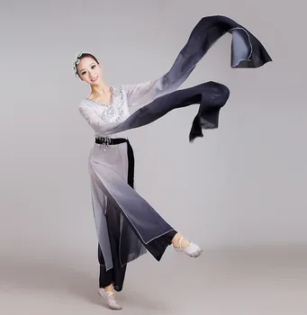 Китайски Класически Танц Костюм Дамски Националната Танцови Чадър Янко Танци И Сценична Облекло