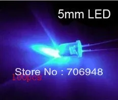 Смесете 100шт ултравиолетови UV 5mm led диоди