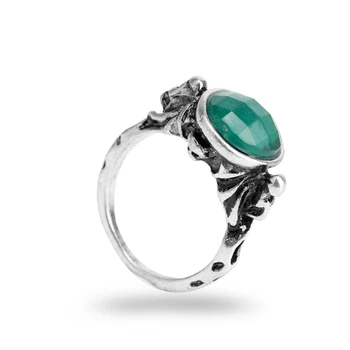 MQCHUN Реколта на зелен Камък Crystal Карибски Пирати пръстен на Капитан Джак Спароу смърт чинки череп пръстени -25