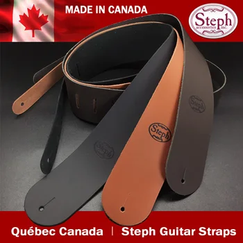 Steph Собственоръчно B-201 Basic китара каишка от естествена кожа, направени в Канада