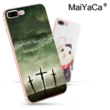 MaiYaCa Christian Jesus The Cross луксозен модерен калъф за мобилен телефон iPhone 8 7 6 6S Plus X 10 5 5S SE 5C 4 4S на Корпуса Shell