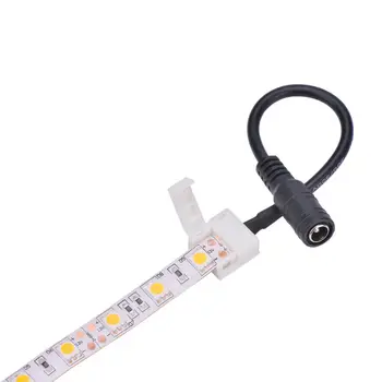 5 бр./лот 2pin LED Strip Connector with DC for Female 10mm Waterproof 5050 Single Color LED Strip Light Tape to Power Conector
