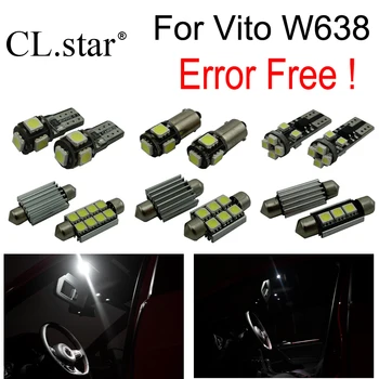 13pcs x canbus error free за Mercedes Benz Vito W638 LED interior dome reading Light + комплект лампи ръчната спирачка (96-03)