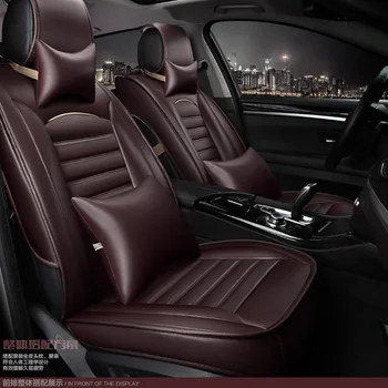марка черен изкуствена кожа столче за кола корица отпред и отзад пълен комплект за Audi A1 A3 A4 A5 A6 A8 Q1 Q3 Q5 qQ7 автомобилни седалките