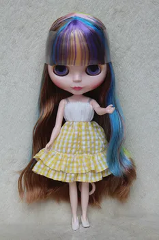 Blygirl цветна декорация кукла Blyth кукла 745BL3852 гола кукла нормално тяло 7 стават за собствения си промени грим