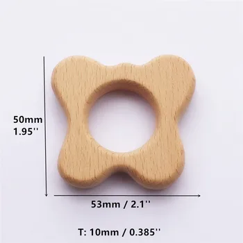 Chenkai 10pcs Baby Wood Butterfly Teether Natural Teething Grasping Baby Toddler wooden Toy прорезыватель САМ Newborn Baby Gift