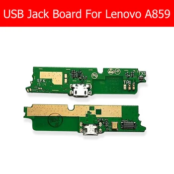 Истински такса Micro USB Charing Port Board за Lenovo A859 USB Charger Dock Connector с микрофон подмяна на гъвкави кабели ремонт