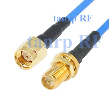 20in RP-SMA male to RP-SMA female jack RF 3G, 4G WIFI router 50 см коаксиален Секси гъвкава синя скок удлинительный кабел RG405