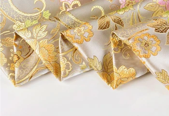 една ярдовая висококачествена метална Жаккардовая парчовая плат, 3D Жаккардовая прежди оцветен плат за дрехи, легла, чанти, завеса