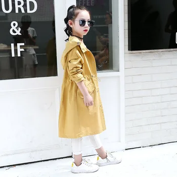 2018 Мода с качулка момичета, деца яке с дълъг ръкав сладки пролетни якета за момичета памук, Детски дрехи за 4 6 8 10 12 години