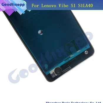 Оригиналът е за Lenovo S1 нов LCD панел на предната рамка bezel предна панел корпус Repalcement резервни части, мобилен телефон, за да Lenovo S1LA40
