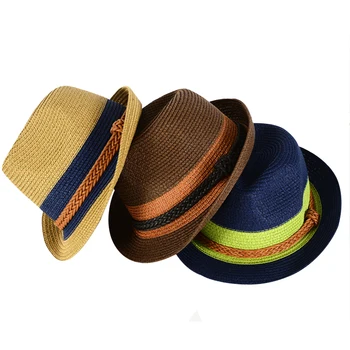 Високо качество на лятото СЛЪНЦЕТО шапки за мъже жени слама Панама шапки плаж UV Hat двоен цвят Jean Cap сомбреро де Панама YY60269
