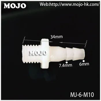 Безплатна доставка!(10 бр/лот) MJ-6-M10 права връзка от 6 мм до M10 съединител с външна резба щуцер тръба