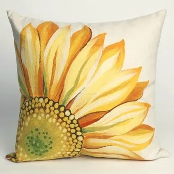 #546 Собственоръчно hand draw sunflower платно car cushion Cover creative sofa bed room home Dec Едро