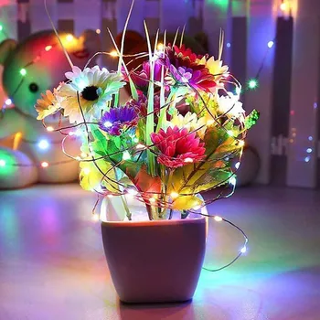 2018 LED медни жици Фея String Outdoor Lights Yard Garden Decoration Holiday Glow Party Доставки Коледа Навидад New Year