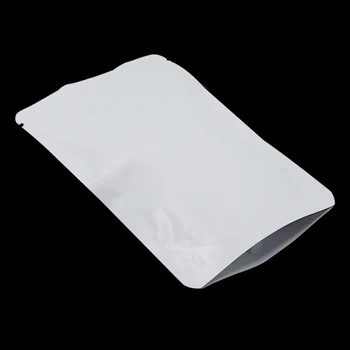 100 бр./лот разнообразие от размери матова бяла светкавица чиста алуминиево фолио пакет торбички Термосваривание се изправи чанта за съхранение на храна и кафе