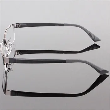 Силни Мъжки Слънчеви Очила Метална Рамка Половината Очила Елегантен Дизайн На Прозрачни Лещи На Очите Очила С Рамка На Нов Пристигане