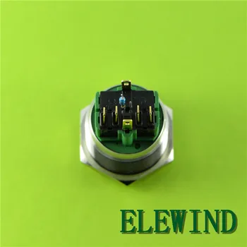 ELEWIND 25mm RGB Three LED color незабавен бутон превключвател(PM251F-11E / RGB / 12V/S 4pins за светодиода)