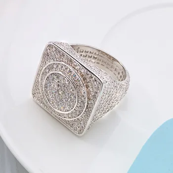 VANAXIN сребро 925 CZ пръстен за мъже старинни бижута на Crystal Анел Masculino Joias годежни пръстени Bague Homme
