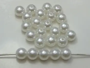 100 чисто бяла пластмаса култивирани перли кръгли мъниста 12мм култивирани перли