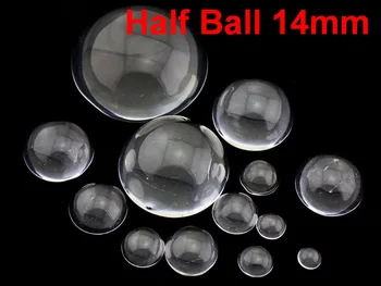 50 прозрачен плосък стъклен полусферический топка 14 мм кабошон