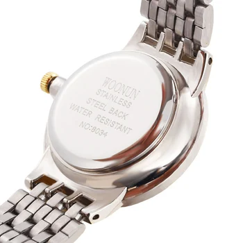 Relogio Feminino WOONUN мода Ladie на часовника от неръждаема стомана дата Ден кварцови часовници за жени луксозни златен часовник на жената Женева